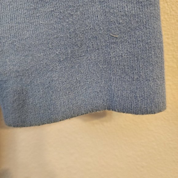 SANDRO Women Sweater Keep On Dancing Slogan Sweater in Blue, L, V Neck,Casual - Picture 9 of 16